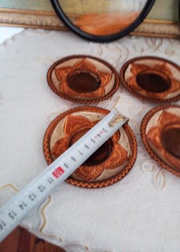 Bakır çay tabağı - Görsel 5