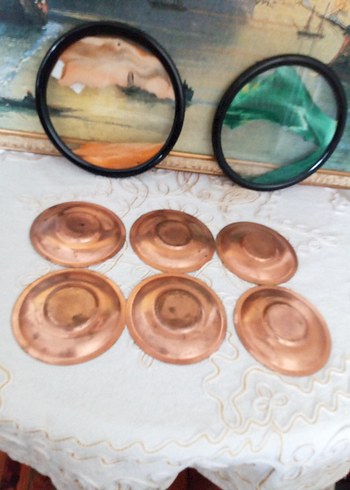 Bakır çay tabağı - Görsel 7