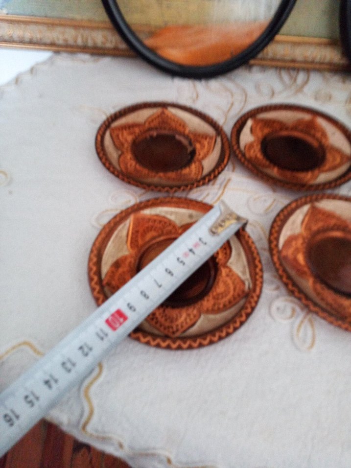 Bakır çay tabağı - Görsel 5