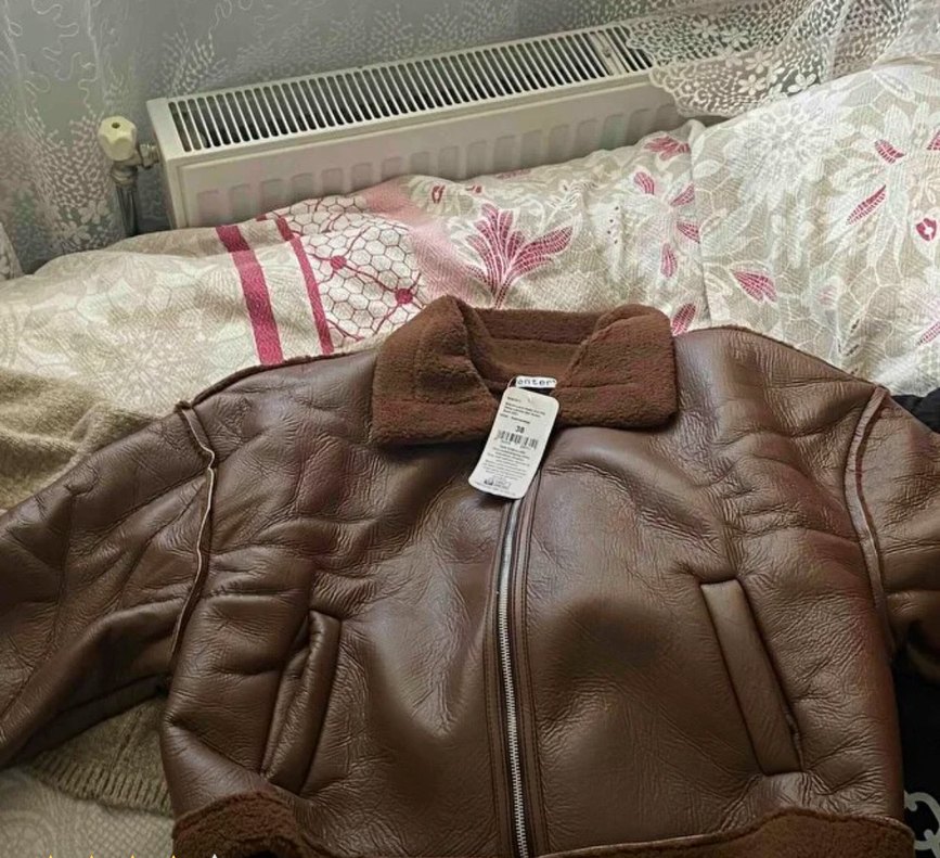 Kahverengi Kürklü Deri Kadın Ceket - Görsel 3