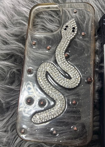 Gri Payetli Bohem Telefon Kılıfı - Görsel 2