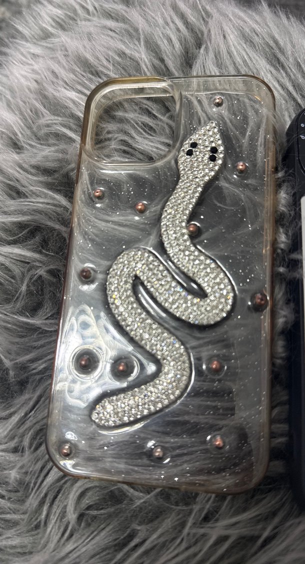 Gri Payetli Bohem Telefon Kılıfı - Görsel 2