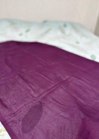 Kadın Mor pamuk Dokulu Şal