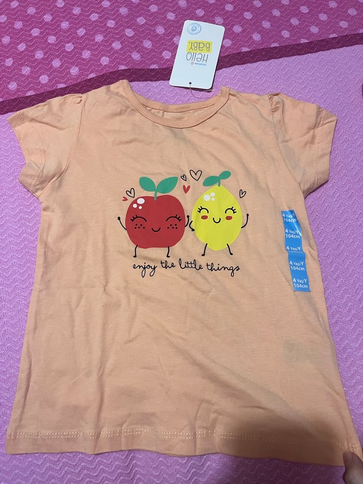 Kız Çocuk Baskılı Kısa Kollu Tişört - Görsel 2