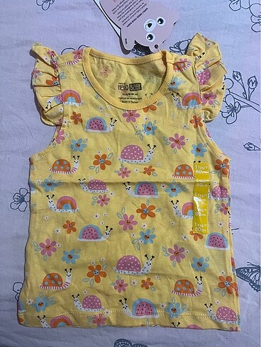 HelloBaby Çiçek Baskılı kız Tişört Sarı 1 yaş (12 ay) - Görsel 2