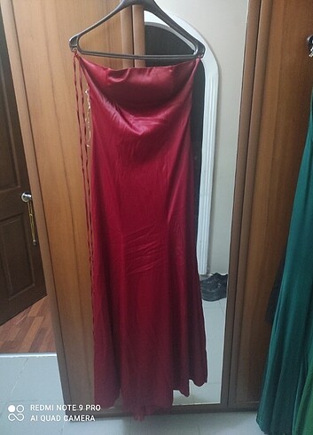 38 Beden bordo Renk Abiye elbise 
