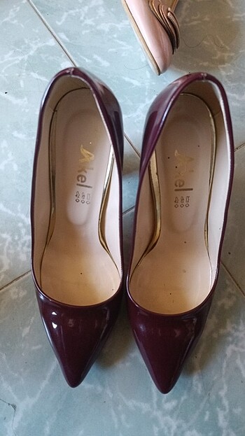 8 cm bordo topuklu ayakkabı 