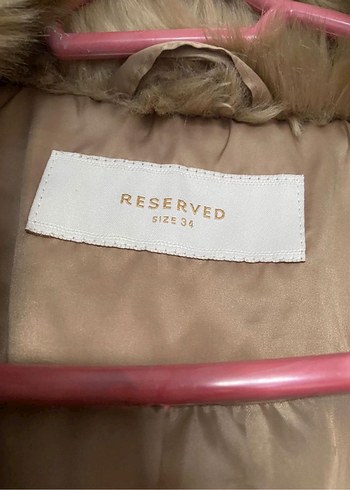 Diğer Reserved Marka Bej Kürk Detaylı Midi Kadın Mont