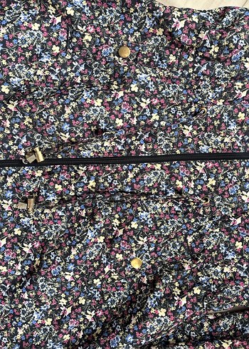 Kadın Çok Renkli Kapüşonlu Midi yağmurluk - Görsel 3