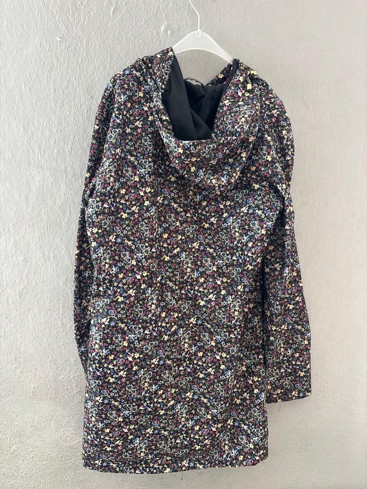 Kadın Çok Renkli Kapüşonlu Midi yağmurluk - Görsel 2