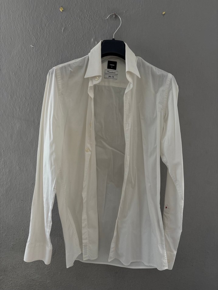 Tween Düğmeli Erkek Beyaz Gömlek - Görsel 2