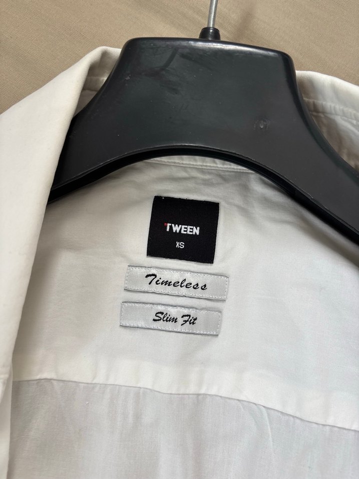 Tween Düğmeli Erkek Beyaz Gömlek - Görsel 4