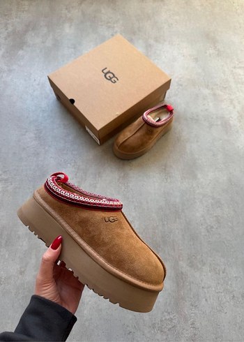 37 Beden UGG tazz chesnut Kadın Süet Platform Topuklu Terlik