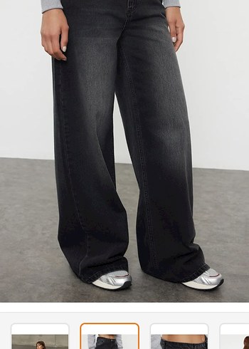Trendyol & Milla Siyah Yüksek Bel Extra Wide Leg Palazzo Jeans