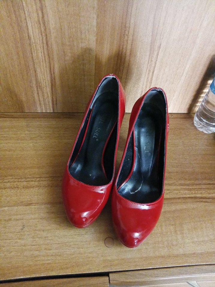 Kadın Kırmızı Rugan Yüksek Topuklu Stiletto - Görsel 2