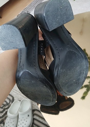 Siyah Tokalı Dolgu Topuklu Kadın Abiye Ayakkabı - Görsel 5