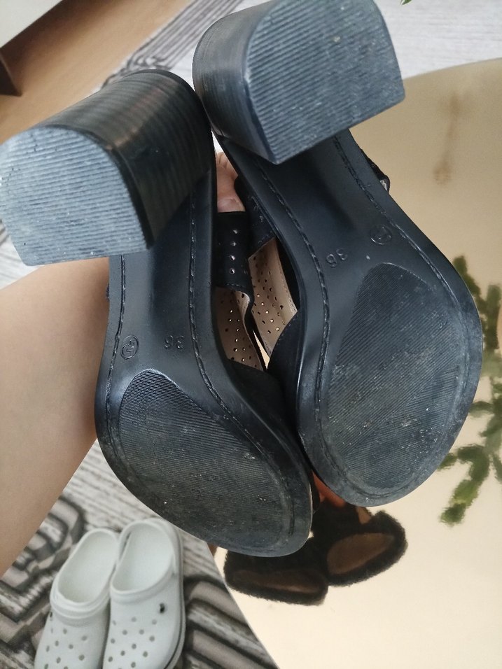 Siyah Tokalı Dolgu Topuklu Kadın Abiye Ayakkabı - Görsel 5