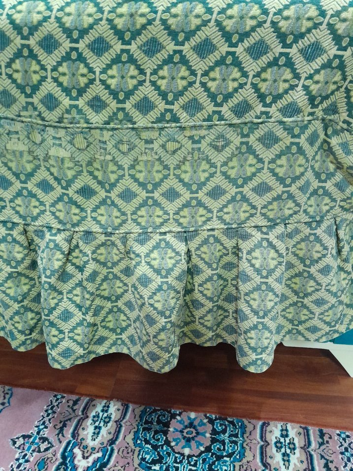 Yeşil Batik Desenli somya Örtüsü - Görsel 3