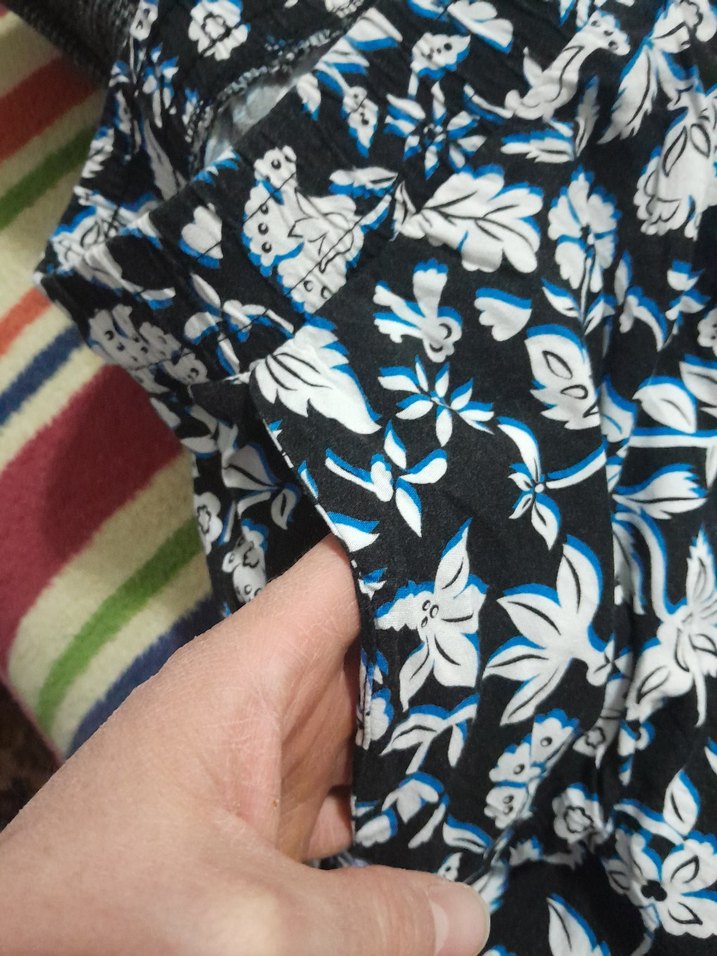 Gri Çiçek Desenli kapri - Görsel 4