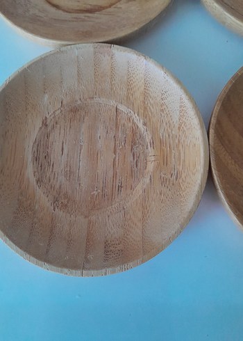 Dört Parça Parlak Bej Ahşap Tabak - Görsel 2