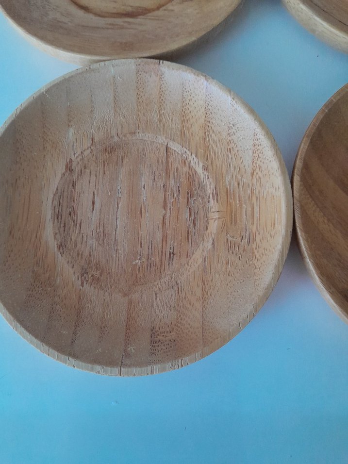 Dört Parça Parlak Bej Ahşap Tabak - Görsel 2