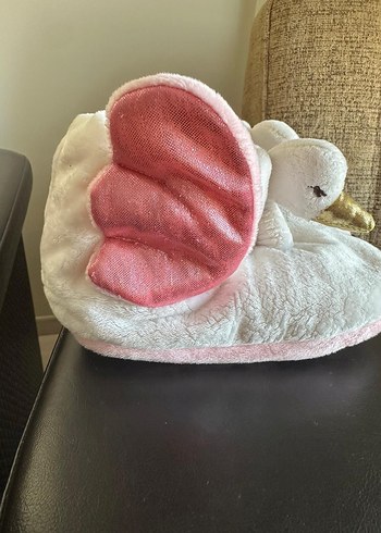 Nakışlı Beyaz Kız Çocuk Sıcak Ev Terliği - Görsel 3