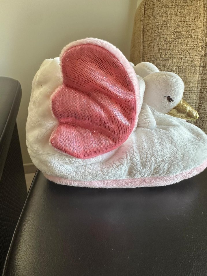 Nakışlı Beyaz Kız Çocuk Sıcak Ev Terliği - Görsel 3