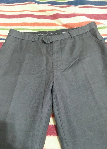 Gri Regular Fit Pilili Erkek Pantolon - Görsel 2