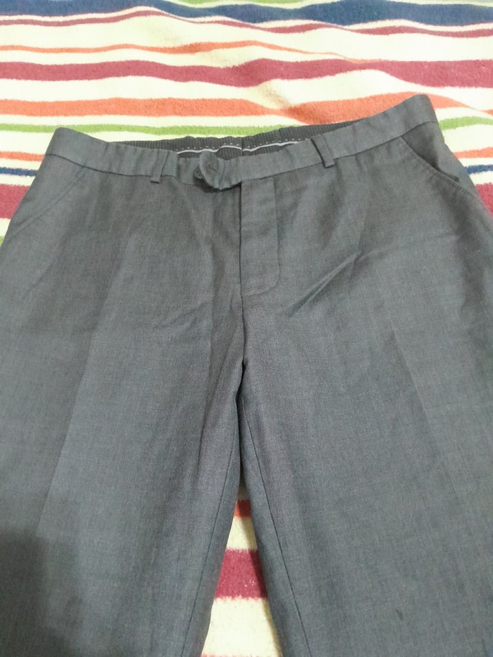 Gri Regular Fit Pilili Erkek Pantolon - Görsel 2