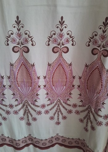 Bordo Nakışlı Bohem Perde Gri Zeminli - Görsel 6