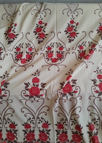 Bordo Desenli Geleneksel Perde - Görsel 4