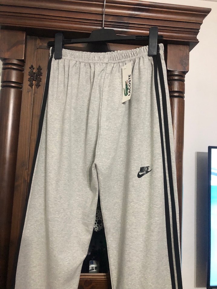 Gri Bol Kesim Fermuarlı Erkek Eşofman Altı bay bayan uyumlu - Görsel 2