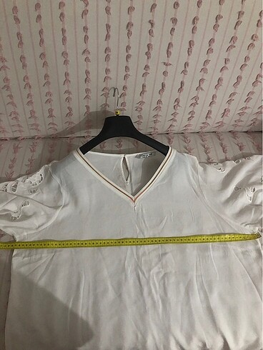 50 Beden beyaz Renk Beyaz bluz