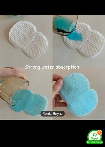 Beyaz Antiperspirant terleme karşıtı pedler - Görsel 4