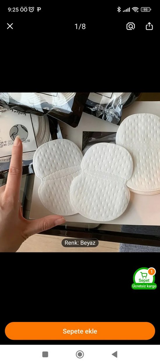 Beyaz Antiperspirant terleme karşıtı pedler - Görsel 2