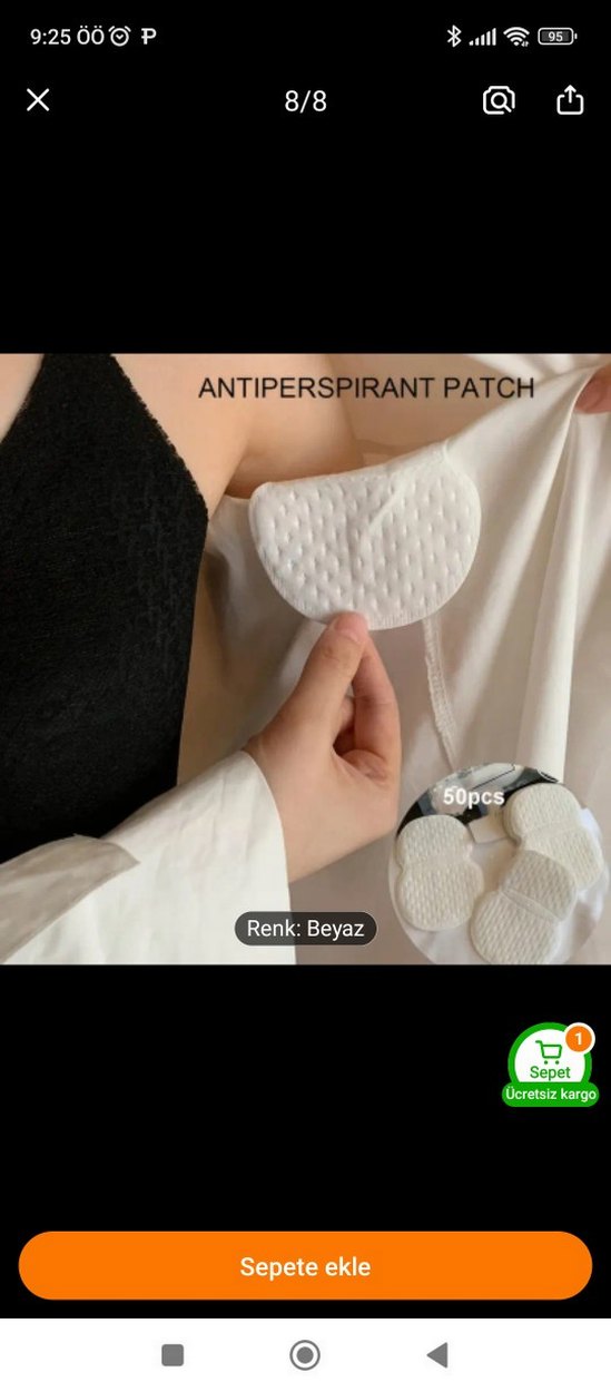 Beyaz Antiperspirant terleme karşıtı pedler - Görsel 3