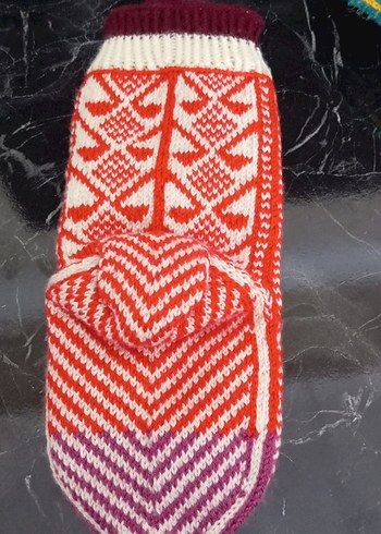 Renkli sıcacık el örgüsü namaz çorabı - Görsel 2