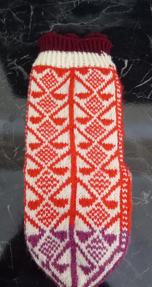 Renkli sıcacık el örgüsü namaz çorabı - Görsel 3