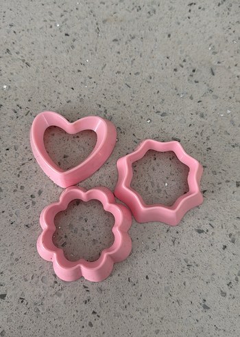 Pastel Pembe 3'lü Kurabiye Kalıbı Seti