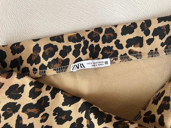 s Beden camel Renk Midi boy leopar etek