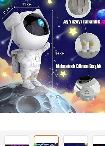 Diğer Astronot Projektör Gece Lambası