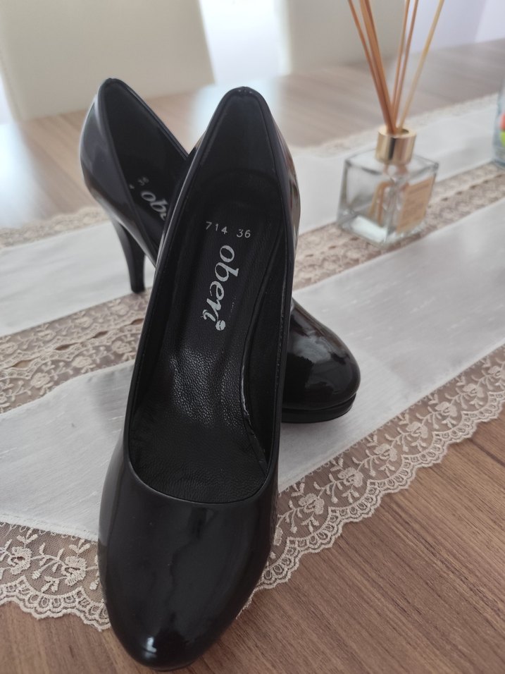 Diger Siyah Rugan Stiletto Kadın Ayakkabı - Görsel 3