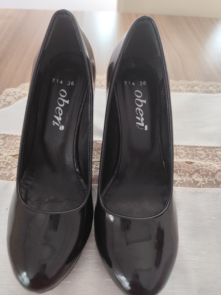 Diger Siyah Rugan Stiletto Kadın Ayakkabı - Görsel 2