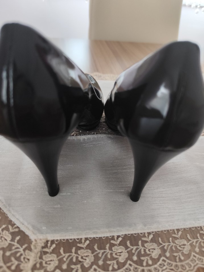 Diger Siyah Rugan Stiletto Kadın Ayakkabı - Görsel 4