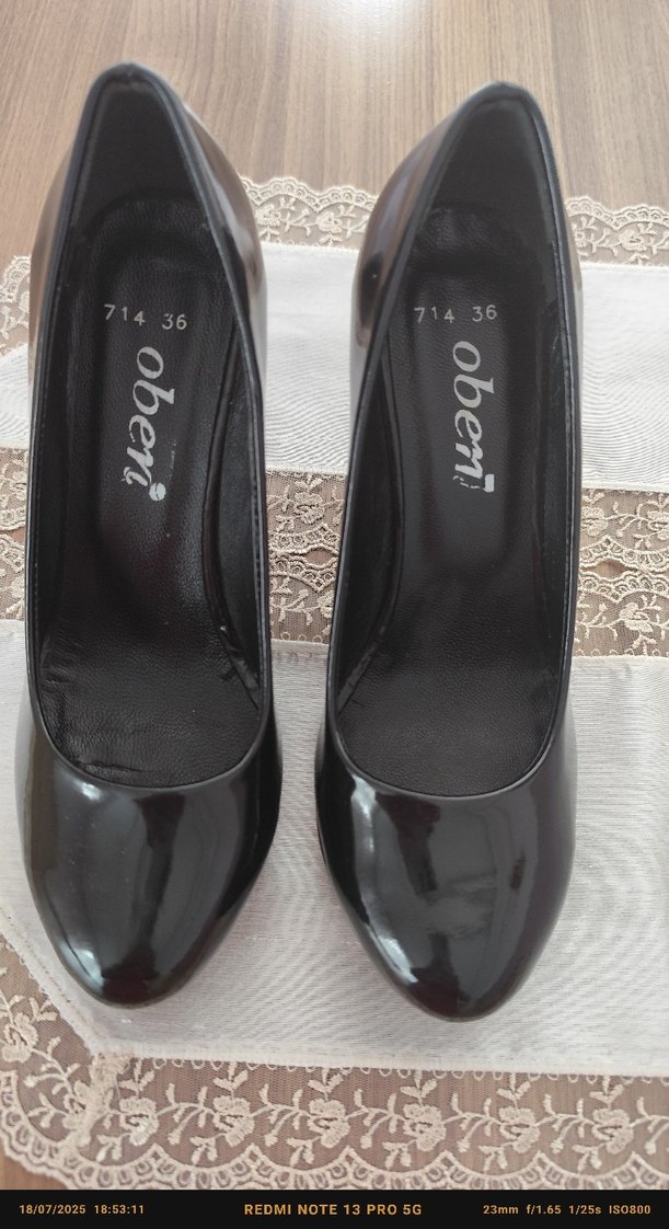 Diger Siyah Rugan Stiletto Kadın Ayakkabı - Görsel 5