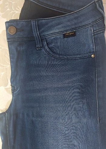 Kadın Lacivert Midi Boy Denim Jean - Görsel 5