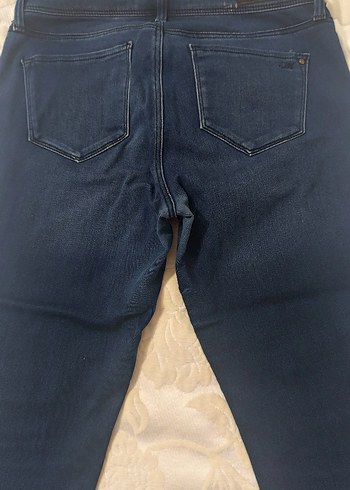 Kadın Lacivert Midi Boy Denim Jean - Görsel 3