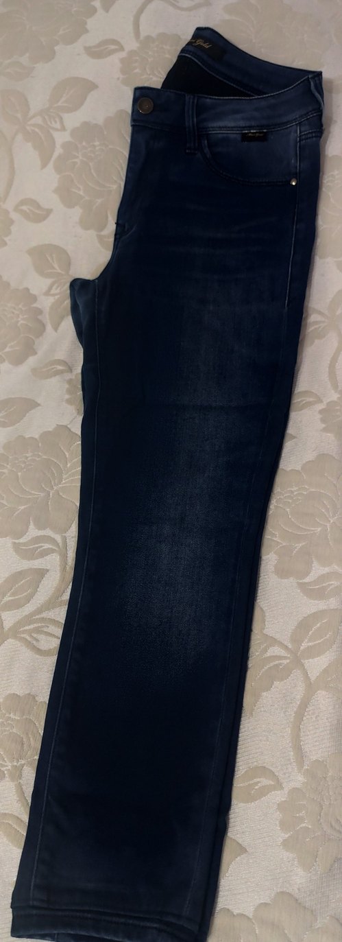 Kadın Lacivert Midi Boy Denim Jean - Görsel 4