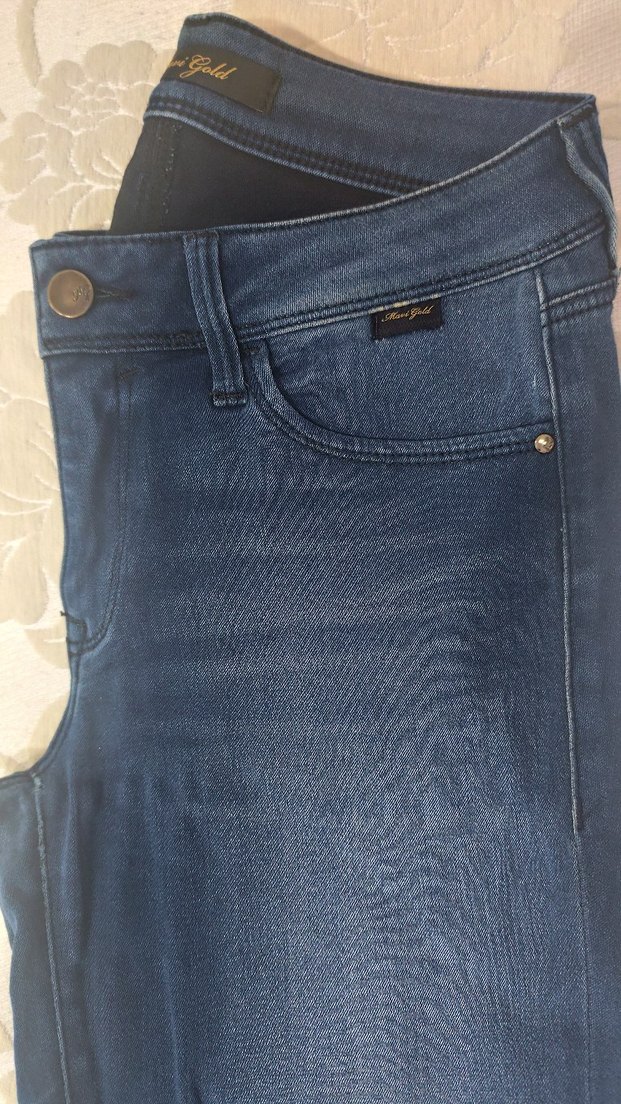 Kadın Lacivert Midi Boy Denim Jean - Görsel 5