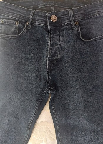 Siyah Gri Erkek Denim Pantolon - Görsel 2